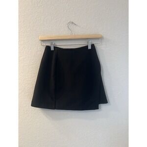 Abercrombie & Fitch Black Wrap Skort Size XXS High Rise Mini